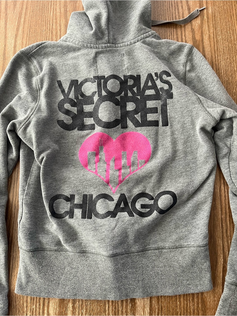 Victoria's Secret Gray Full-Zip Hoodie size XS